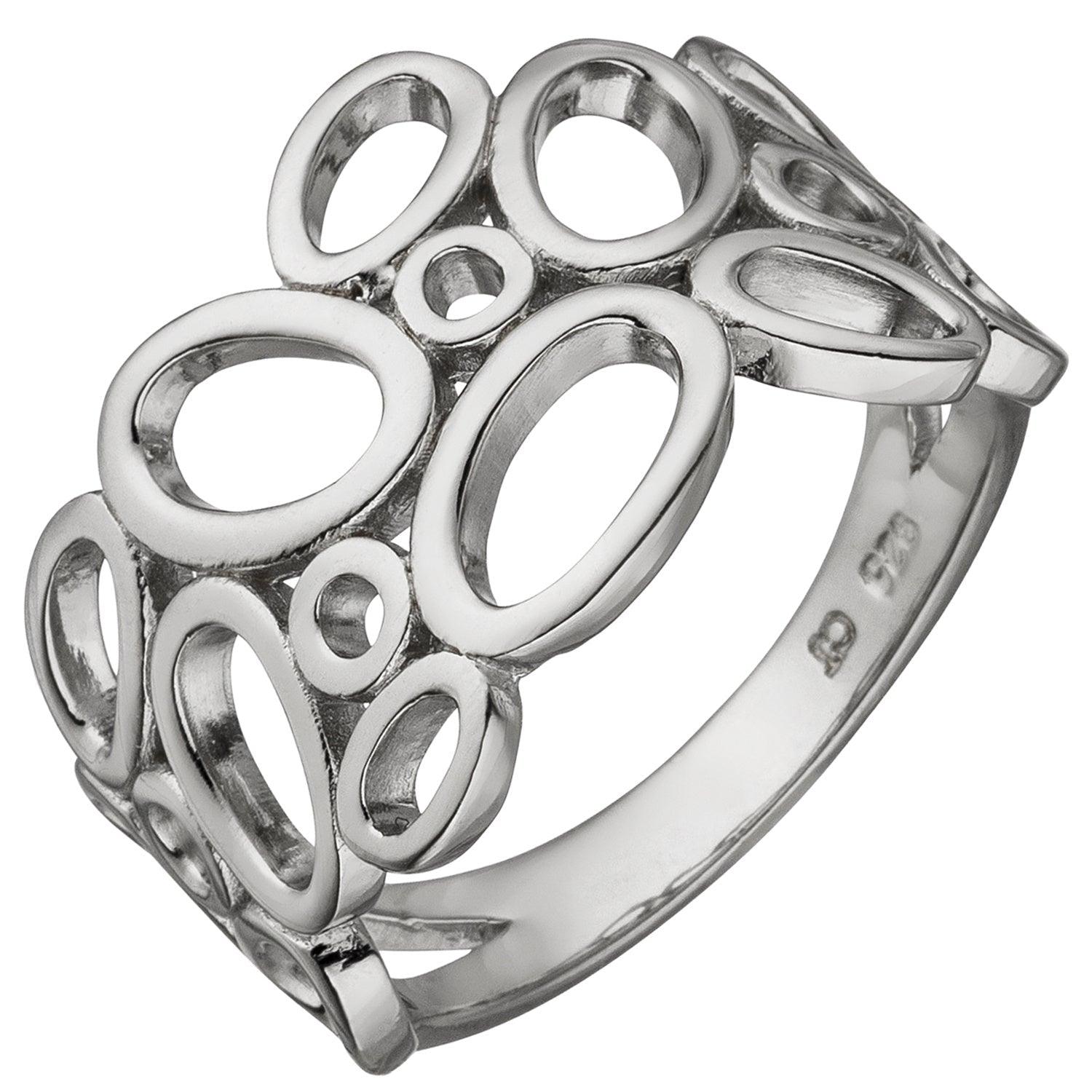breit Damen 925 Silber Ring Sterling