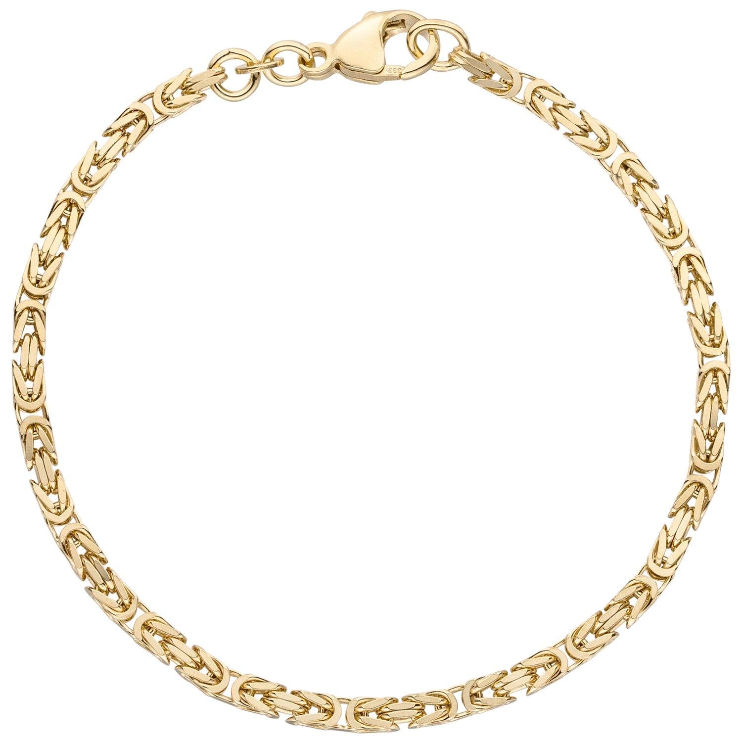 Königsarmband massiv Gold Goldarmband-Armschmuck Gelbgold 333 Armband cm 21