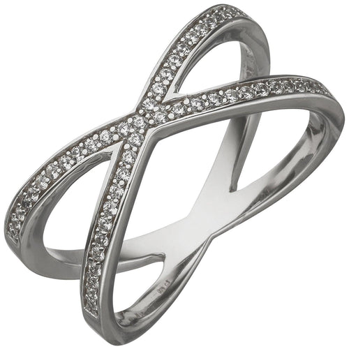 Damen Ring 925 Sterling Silber 49 Zirkonia Silberring - juwelenherz.com